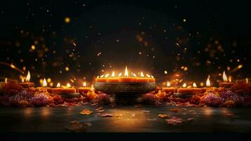 Dazzling Diwali Banner. Capturing the brilliance and beauty of the Festival of Lights photo