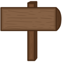 cartel de madera en blanco png