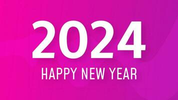 2024 Happy New Year on colorful background vector