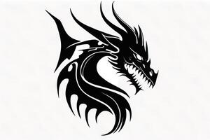 Minimalistic Dragon Illustration in Graphic Style photo