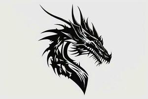 Minimalistic Dragon Illustration in Graphic Style photo