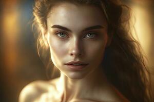 Ethereal Portrait with Soft Focus Backlight photo
