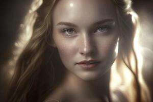 Ethereal Portrait with Soft Focus Backlight photo