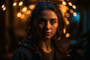 Emotional Cinematic Shot with Highly Detailed Lights photo