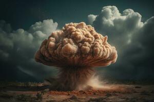 Mushroom Cloud Explosion A Cinematic and Detailed Shot photo