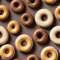 Delicious Donut Patterns in Hyperrealistic 3D Render photo