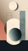 Minimalist Geometric Shapes in Muted Colors Generative AI photo