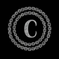 Vintage Chain Punishment Minimalist Letter C Design photo