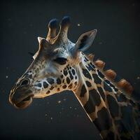 GoldenSpotted Giraffe with Starry Necklace photo