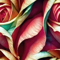 Opalescent Roses Seamless Repeating Pattern for Backgrounds and Textiles photo