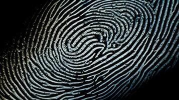 Detailed CloseUp of a Fingerprint for Identification and Security Purposes photo