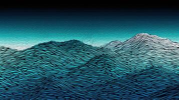 Ocean Waves in Halftone Gradient photo