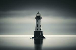 Minimalistic Lighthouse at Soft Focus Cinematic photo