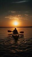 Paddling into the Sunset A Cinematic Kayaking Adventure photo