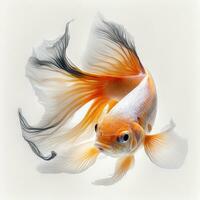 Fancy Goldfish Swimming in a Clear Pond Perfect for Aquarium Enthusiasts Generative AI photo