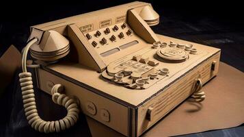 Vintage Cardboard Telephone A Creative DIY Project photo