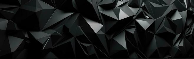 Futuristic Organic Abstraction Black Triangular 3D Background photo