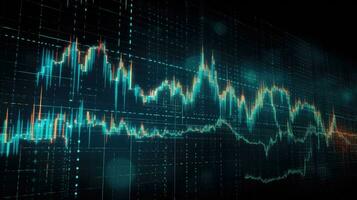 Dynamic Market Chart on Abstract Background photo
