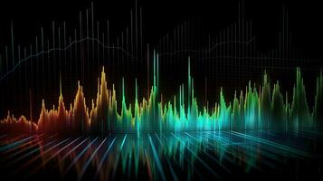 Realistic Market Chart Background with Cinematic Composition photo