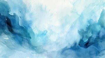 Serene Blue Watercolor Background with Room for Text or Image photo