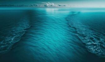 Ethereal Blue Sea Surface from Above A Dreamy Background for Your Designs photo