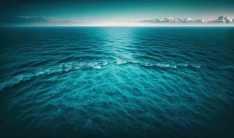 Ethereal Blue Sea Surface from Above A Dreamy Background for Your Designs photo