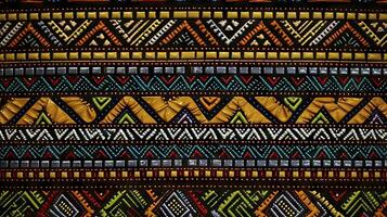 Colorful African Tribal Pattern for Textile Design and Home Decor photo