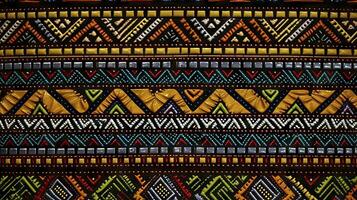 Colorful African Tribal Pattern for Textile Design and Home Decor photo