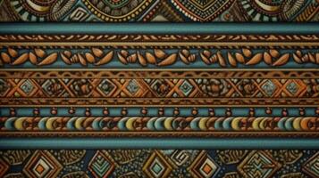 Colorful African Tribal Pattern for Textile Design and Home Decor photo