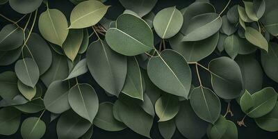 Green Eucalyptus Leaves Background Texture for NatureThemed Designs photo