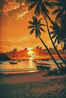 Breathtaking Sunset Scenery on Boracay Beach photo