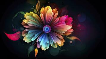 Vibrant Floral Abstraction for Creative Design Projects photo