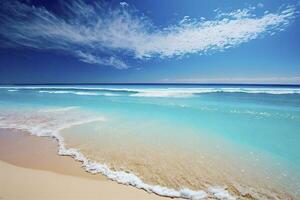 Serene Blue Ocean and Sky Background photo