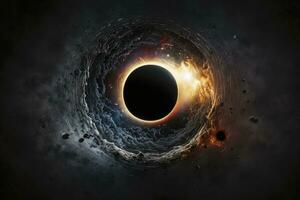 Cosmic Abyss A Photorealistic Black Hole Space Background photo