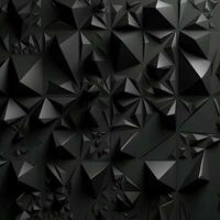 Futuristic Black Polygonal Surface with Triangular Pyramids photo