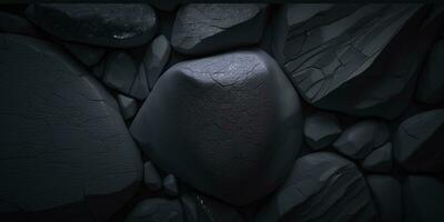 Dark Stone Texture Background with Cinematic Lighting photo