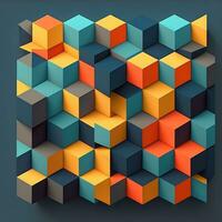 Vibrant Block Color Pattern for Modern Designs photo