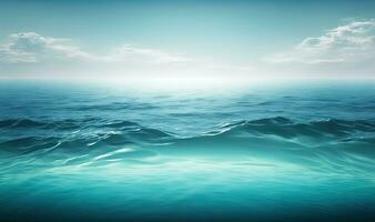 Ethereal Blue Ocean Background with Soft Shadows photo