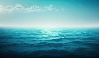 etéreo azul Oceano antecedentes con suave oscuridad foto