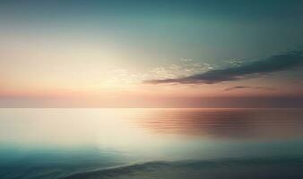 Ethereal Sunset Sky and Sea as a Calm and Serene Background photo