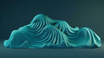 Playful Plasticine Waves A Cartoon Style Water Scene photo