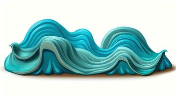 Playful Plasticine Waves A Cartoonish Take on the Ocean photo