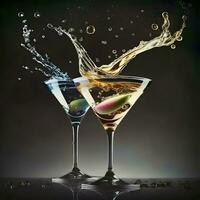 Celebrating with Splashing Martinis photo