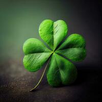 Green FourLeaf Clover for St Patricks Day Celebration photo