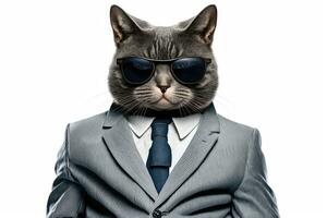 Cool Cat in a Suit and Sunglasses photo