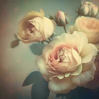 Soft Style Roses for Background Design photo