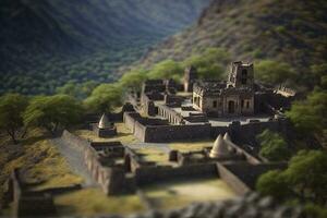 Miniature View of Bhangarwadi Fort in India photo