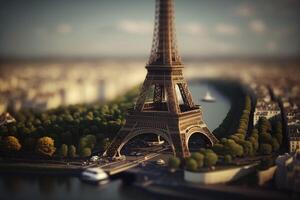 miniatura eiffel torre en Francia foto