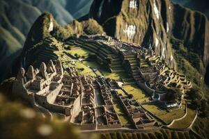 Discovering the Miniature World of Machu Picchu Peru photo