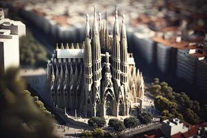 sagrada familia un miniatura obra maestra de barcelona arquitectura foto